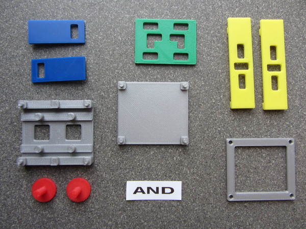 shows the parts next to each other